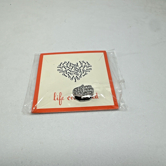 Life Charms Hamsa Hand Charm Silver Rhinestone European Style Bead - Picture 1 of 5